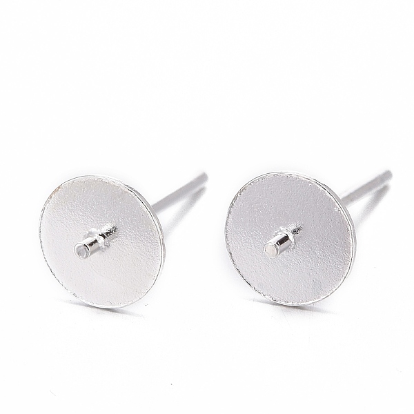 

PandaHall 925 Sterling Silver Ear Stud Findings, Earring Posts with 925 Stamp, Silver, 13mm, Tray: 6mm, Pin: 0.7mm and 0.8mm Sterling Silver...