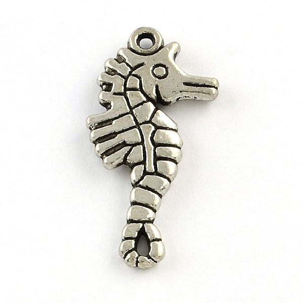 

PandaHall SeaHorse Alloy Pendants, Tibetan Style, Cadmium Free & Nickel Free & Lead Free, Antique Silver, 33x17x3mm, Hole: 1.5mm, about...