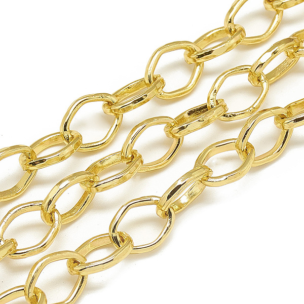 

PandaHall Aluminum Cable Chains, Unwelded, Rhombus, Gold, 14x10x2mm Aluminum Gold