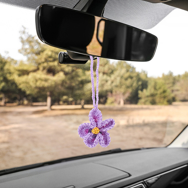 Decorazioni pendenti con fiori in poliestere fatte a mano-image-HJEW-WH20020-011A-it