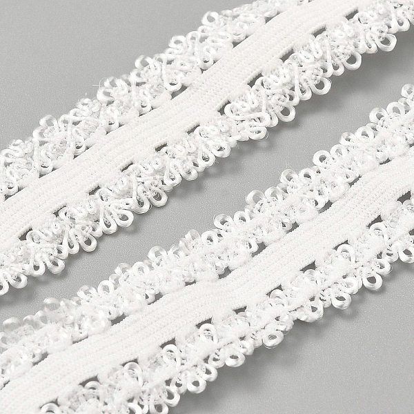 Ruban de dentelle à volants en polyester extensible de 2 mètre