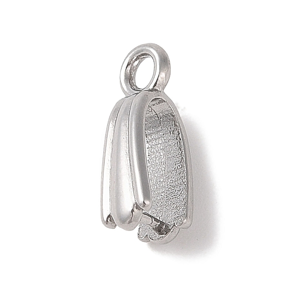 

PandaHall 304 Stainless Steel Ice Pick Pinch Bails, Stainless Steel Color, 15x5mm, Hole: 2mm, Pin: 0.8mm 304 Stainless Steel