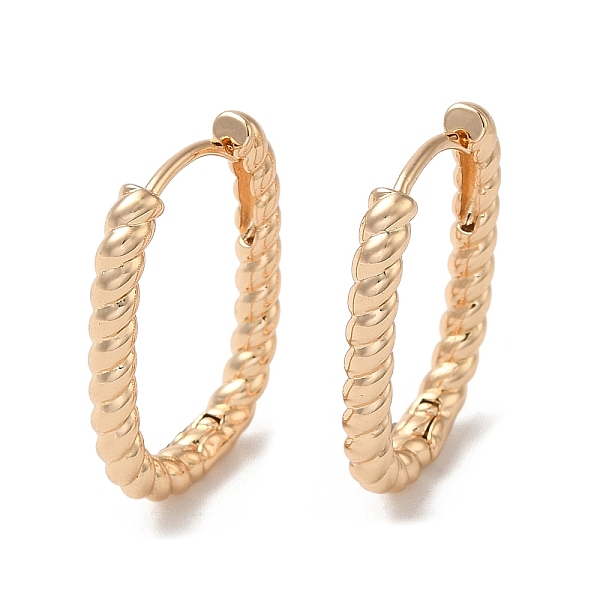 

PandaHall Brass Hoop Earrings for Women, Oval, Light Gold, 23x17.5x3mm Brass Oval