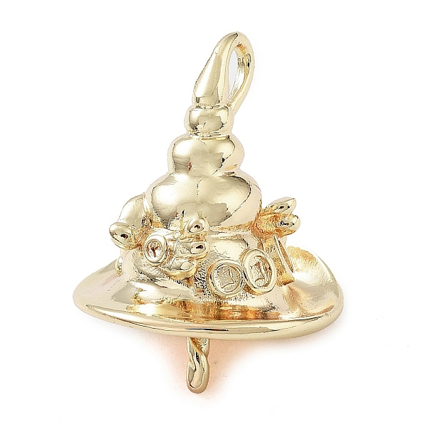

PandaHall Brass Pendant, Witch Hat, Golden, 26x20x20mm, Hole: 4mm Brass Hat