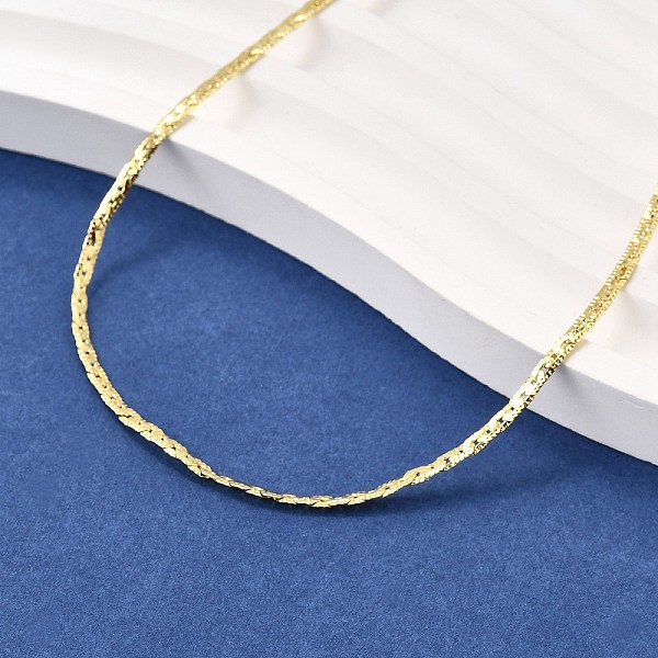 2MM Brass Flat Snake Chain Necklaces