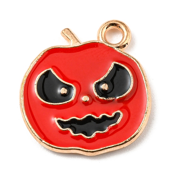 

PandaHall Alloy Enamel Pendants, Halloween Theme, Light Gold, Apple, 16x15x1.5mm, Hole: 1.5mm Alloy+Enamel Apple Red