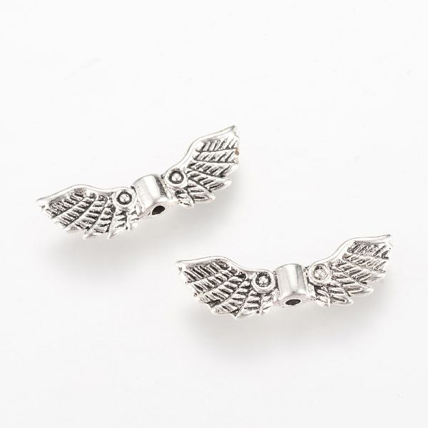 

PandaHall Tibetan Style Alloy Beads, Wing, Cadmium Free & Nickel Free & Lead Free, Antique Silver, 7x22x3mm, Hole: 1mm, about 1130pcs/1000g...