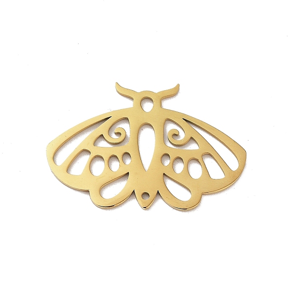 

PandaHall 304 Stainless Steel Pendants, Laser Cut, Hollow Moth Charm, Golden, 20x30x1mm, Hole: 1.5x2mm 304 Stainless Steel Other Animal