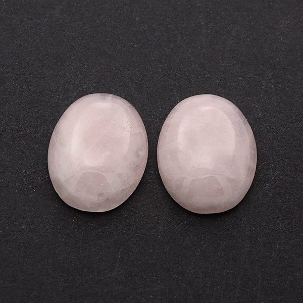 

PandaHall Natural Gemstone Cabochons, Oval, Rose Quartz, 30x22x6~8mm Rose Quartz Oval