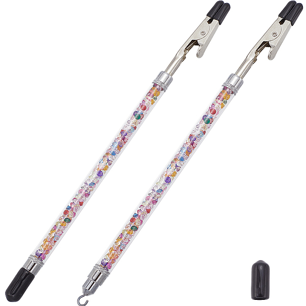 2Pcs Iron and PVC and Acrylic Alligator Memo Clips