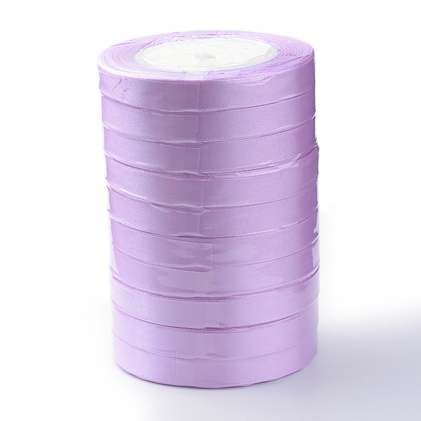 

PandaHall Single Face Satin Ribbon, Polyester Ribbon, Breast Cancer Pink Awareness Ribbon Making Materials, Valentines Day Gifts, Boxes..., Purple