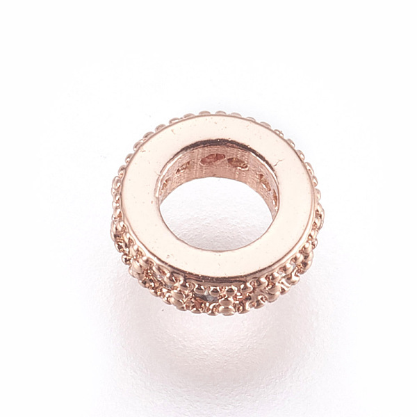 

PandaHall Brass Micro Pave Cubic Zirconia Beads, Lead Free & Cadmium Free, Flat Round, Clear, Rose Gold, 6x2mm, Hole: 3mm Brass+Cubic...