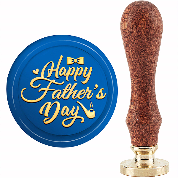 

PandaHall CRASPIRE Happy Father's Day Wax Seal Stamp Father's Day Sealing Wax Stamps 30mm Retro Removable Brass Stamp Head with Wood Handle...