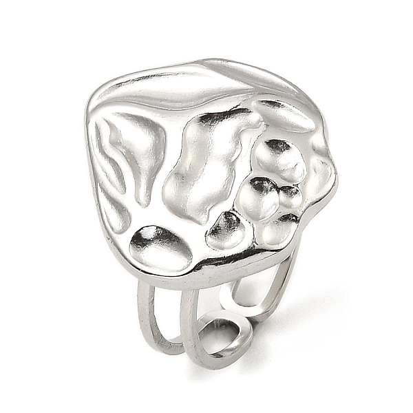 

PandaHall 304 Stainless Steel Open Cuff Rings, Hammered Polygon, Stainless Steel Color, US Size 6 1/2(16.9mm) 304 Stainless Steel Polygon