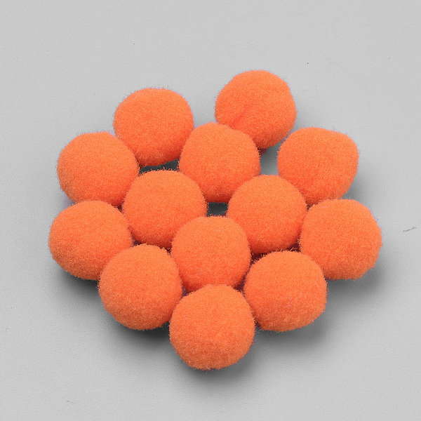 

PandaHall DIY Doll Craft, Polyester Pom Pom Ball, Round, Dark Orange, 14~15mm Polyester Orange