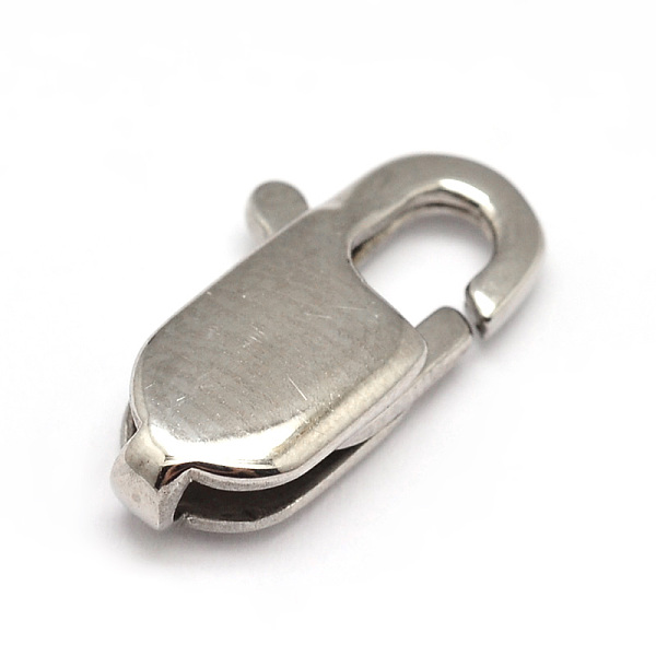 

PandaHall 304 Stainless Steel Lobster Claw Clasps, Stainless Steel Color, 16x8x4mm, Hole: 1x3mm 304 Stainless Steel Others