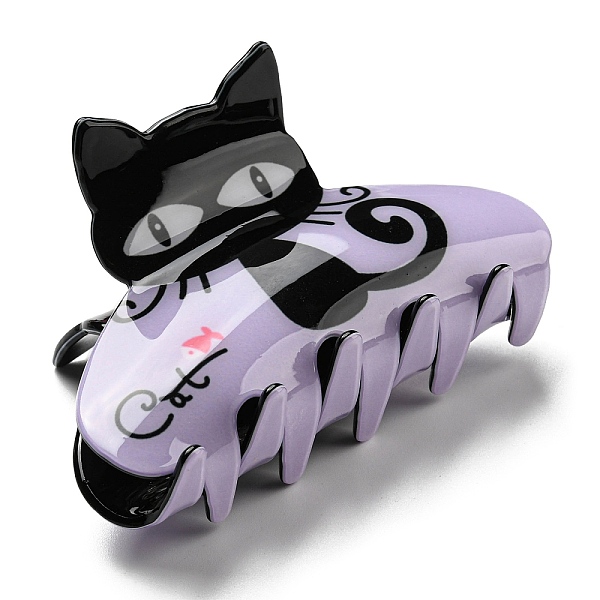 

PandaHall Cat Shape PVC Claw Hair Clips, for Woman Girl Thick Hair, Lavender, 46x82x48~49.5mm PVC Cat Shape Purple