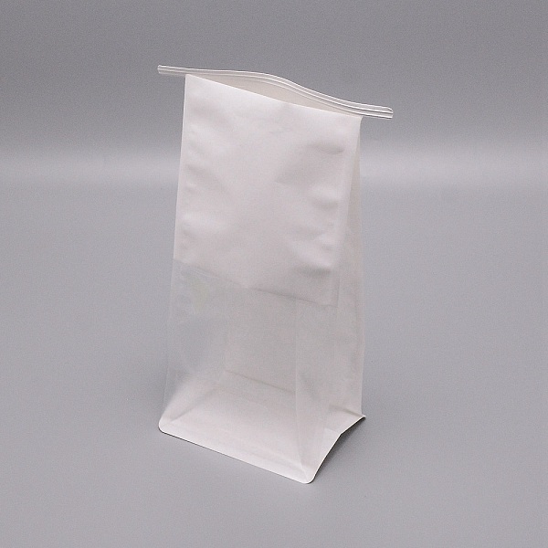 PandaHall Kraft Paper Zip Lock Bags, Self Seal Bag, with Window, Rectangle, White, 28.7x12.9x0.06cm Paper None White