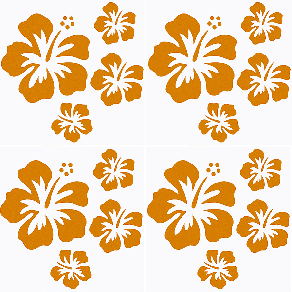 

PandaHall PET Self Adhesive Car Stickers, Waterproof Floral Car Decorative Decals for Car Decoration, Gold, 150x150x0.2mm PET Flower Gold
