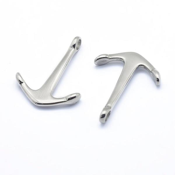 

PandaHall 304 Stainless Steel Pendants, Anchor, Stainless Steel Color, 28.5x21.5x4mm, Hole: 4x3mm 304 Stainless Steel Anchor & Helm