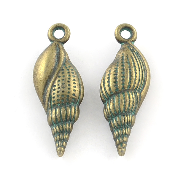 

PandaHall Zinc Alloy Pendants, Cadmium Free & Nickel Free & Lead Free, Heart, Antique Bronze & Green Patina, 24x8x4mm, Hole: 1.5mm Alloy...
