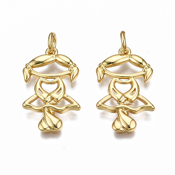 

PandaHall Brass Pendants, with Jump Rings, Nickel Free, Girl, Real 16K Gold Plated, 20.5x13x2mm, Jump Ring: 5x0.8mm, 3mm inner diameter...