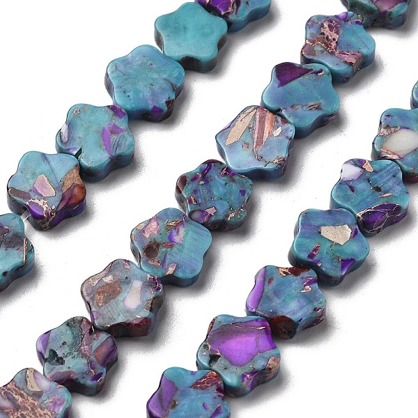 Brins de perles de jaspe impérial synthétiques