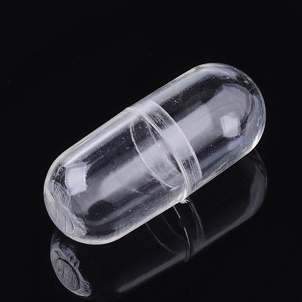 

PandaHall Openable Plastic Bead Containers, Capsule Shaped Container, Clear, 24x10.5mm, Inner Diameter: 8.5mm, Capacity: 1ml(0.03 fl. oz)...