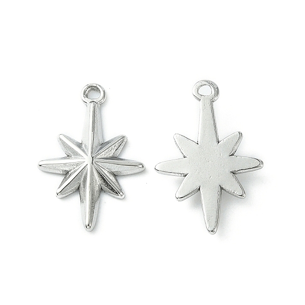 

PandaHall 304 Stainless Steel Pendants, Star Charms, Stainless Steel Color, 21x14x2.7mm, Hole: 1.2mm 304 Stainless Steel Star