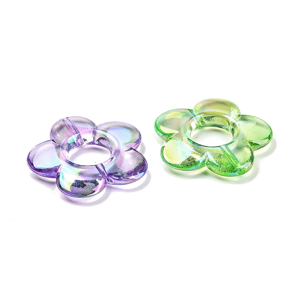 Transparent UV Plating Rainbow Iridescent Acrylic Bead Frames
