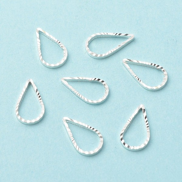 

PandaHall Brass Linking Rings, Long-Lasting Plated, Cadmium Free & Lead Free, Teardrop, 925 Sterling Silver Plated, 10x5.5x1mm, Inner...