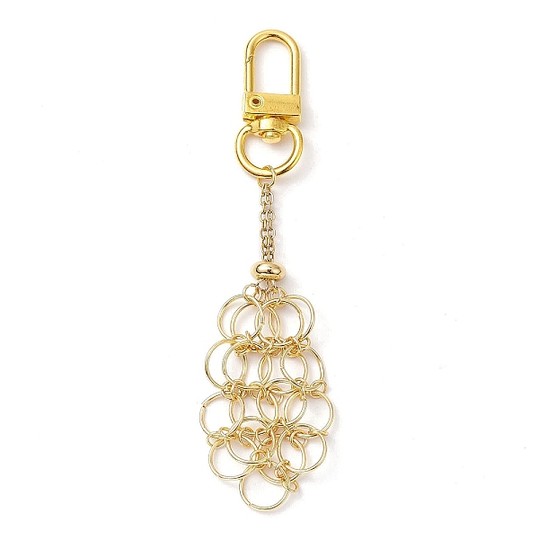 

PandaHall 304 Stainless Steel Empty Stone Holder Chain Pouch Pendant Decorations, with Alloy Swivel Clasps, Golden, 110mm Stainless Steel