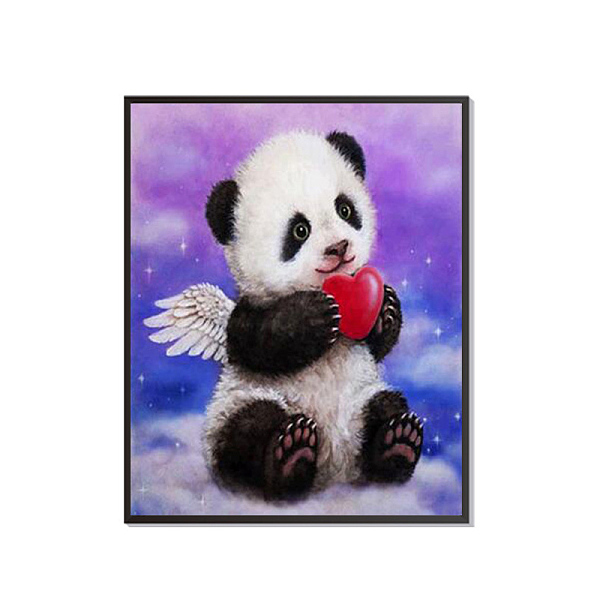 

PandaHall DIY Panda Angel with Heart Diamond Painting Kit, Including Resin Rhinestones Bag, Diamond Sticky Pen, Tray Plate and Glue Clay...