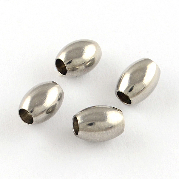 

PandaHall 201 Stainless Steel Beads, Barrel, Stainless Steel Color, 6.5x5x5mm, Hole: 2~2.5mm 201 Stainless Steel Barrel