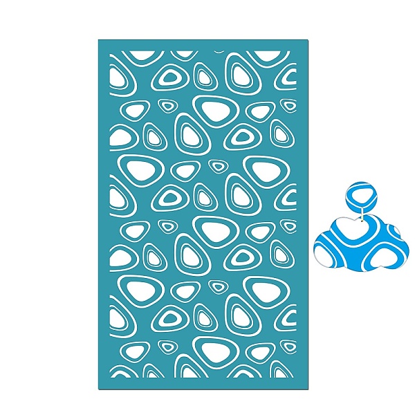 

PandaHall Polyester Silk Screen Printing Stencil, Reusable Polymer Clay Silkscreen Tool, for DIY Polymer Clay Earrings Making, Triangle...