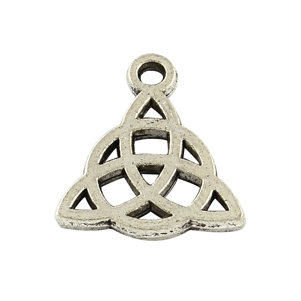 

PandaHall Tibetan Style Zinc Alloy Triangle Pendants, Lead Free & Cadmium Free, Antique Silver, 16.4x14.5x1.5mm, Hole: 2mm, about...