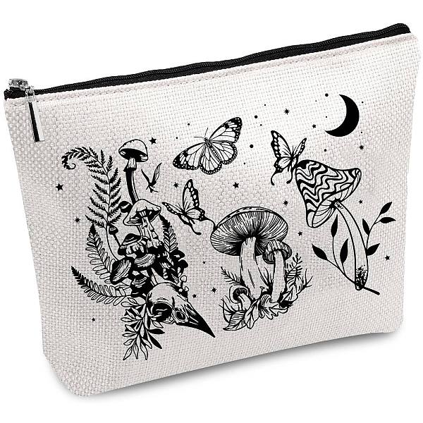 

PandaHall Polycotton Custom Canvas Storage Bags, Metal Zipper Pouches, Rectangle with Pattern, Mushroom, 18x25cm Polyester Mushroom
