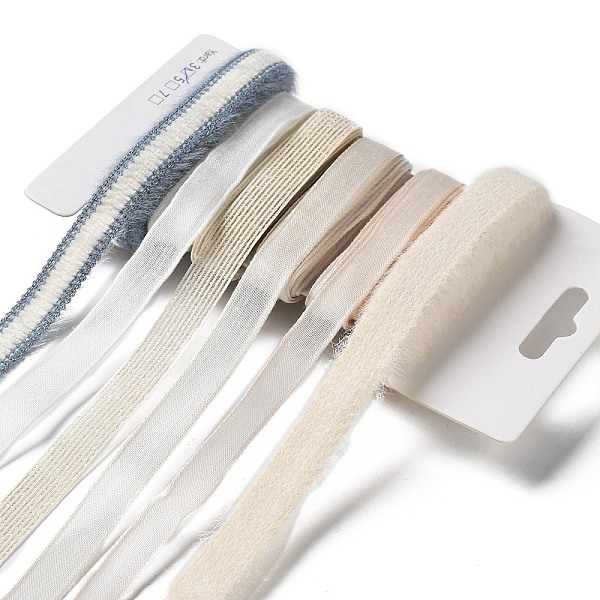 

PandaHall 18 Yards 6 Styles Polyester Ribbon, for DIY Handmade Craft, Hair Bowknots and Gift Decoration, Beige Color Palette, Beige, 3/8~1/2..., Yellow