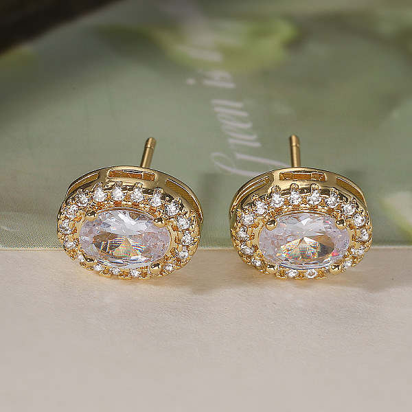 Brass Micro Pave Cl… - image
