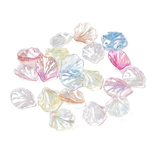 

PandaHall AB Color Plated Acrylic Transparent Pendants, Leaf Charm, Mixed Color, 20x17x1mm, Hole: 1.5mm Acrylic Leaf Multicolor