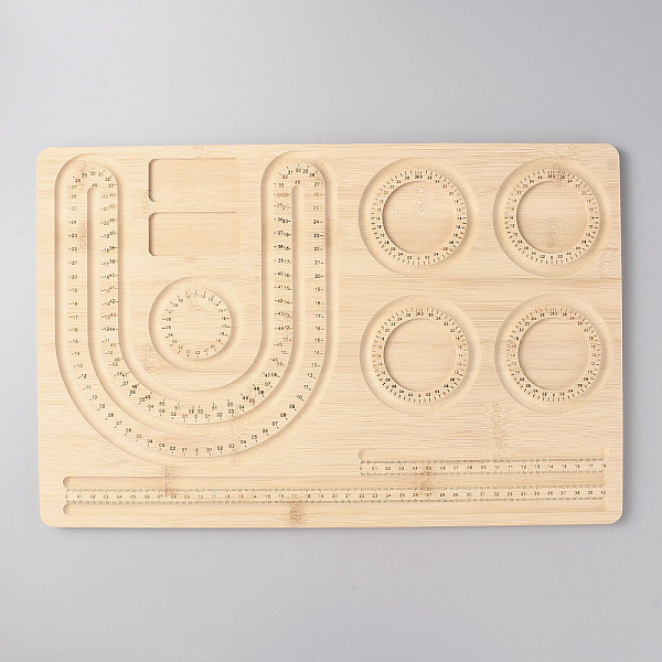 

PandaHall Rectangle Wood Bracelet Design Boards, for Beaded Bracelet Necklace Jewelry Making, BurlyWood, 43.4x28.3x1cm Wood Orange