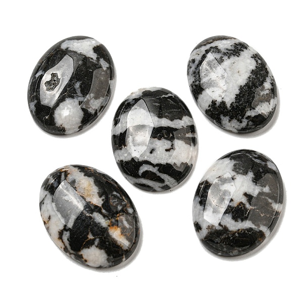

PandaHall Natural Zebra Jasper Cabochons, Oval, 30x21.5~22x5~8.5mm Zebra Jasper Oval