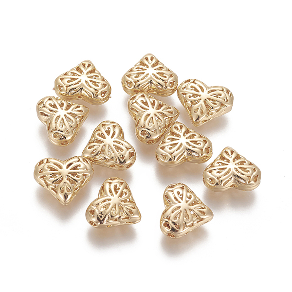 

PandaHall Brass Beads, Heart, Real 18K Gold Plated, 11.5x13.5x6.5mm, Hole: 1.4mm Brass Heart