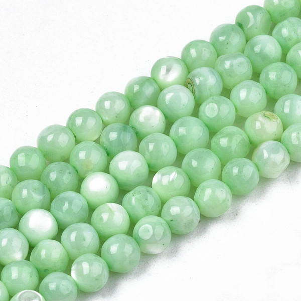 

PandaHall Natural Freshwater Shell Beads Strands, Dyed, Round, Light Green, 4mm, Hole: 0.8mm, about 97~99pcs/strand, 14.88 inch~15.16 inch...