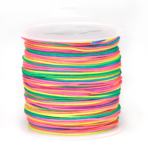 

PandaHall Nylon Thread, Colorful, 0.8mm, about 45m/roll Nylon