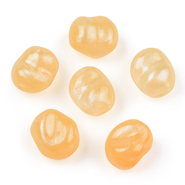 

PandaHall Opaque Acrylic Beads, Glitter Beads, Twist Round, Gold, 16x13.5x11mm, Hole: 1.8mm, about 333pcs/500g Acrylic Others Gold
