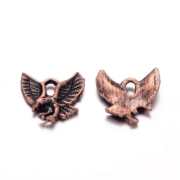 

PandaHall Tibetan Style Alloy Pendants, Cadmium Free & Nickel Free & Lead Free, Eagle/Hawk Charm, Red Copper, 13x13x2mm, Hole: 2mm Alloy...