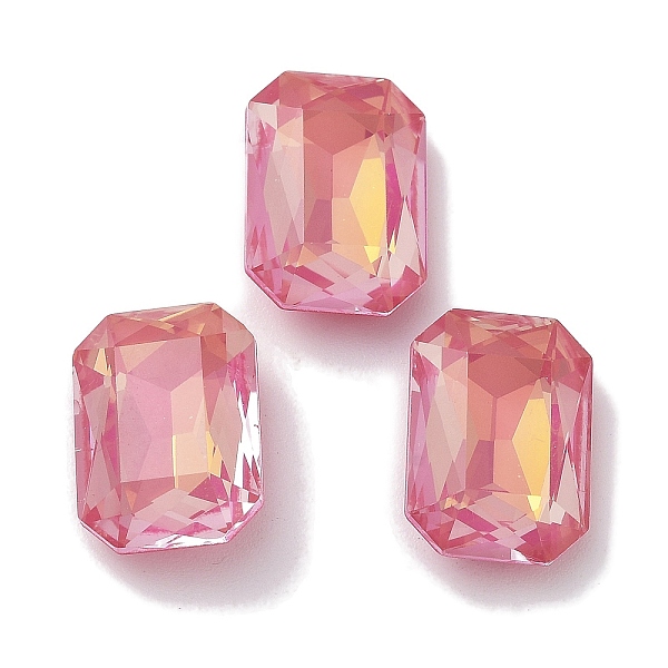

PandaHall Glass Rhinestone Cabochons, Point Back & Back Plated, Faceted, Rectangle, Fuchsia, 10x14x5mm Glass Rhinestone Rectangle Purple