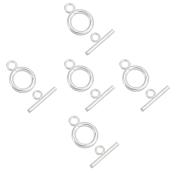 PandaHall Unicraftale 304 Stainless Steel Toggle Clasps, Silver, Ring: 16x12x2mm, Hole: 2.5mm, Bar: 18x7x2mm, Hole: 3mm, 24sets/box 304...