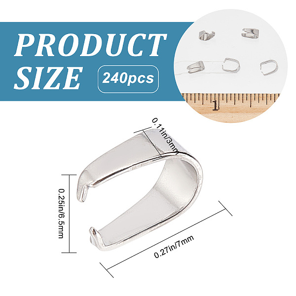 Creatcabin 240pcs 304 Edelstahl-Schnappbügel